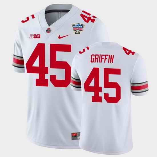 Men Ohio State Buckeyes Archie Griffin 2021 Sugar Bowl White College Football Jersey